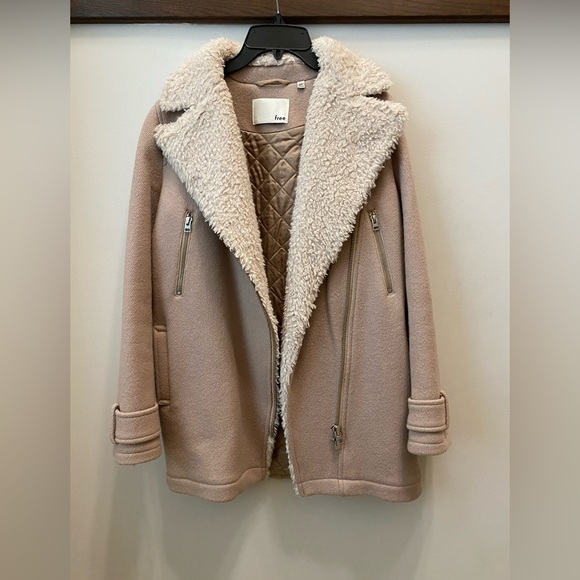 Aritzia Wilfred Free Waterhouse Moto Shearling Jacket - Picture 1 of 9